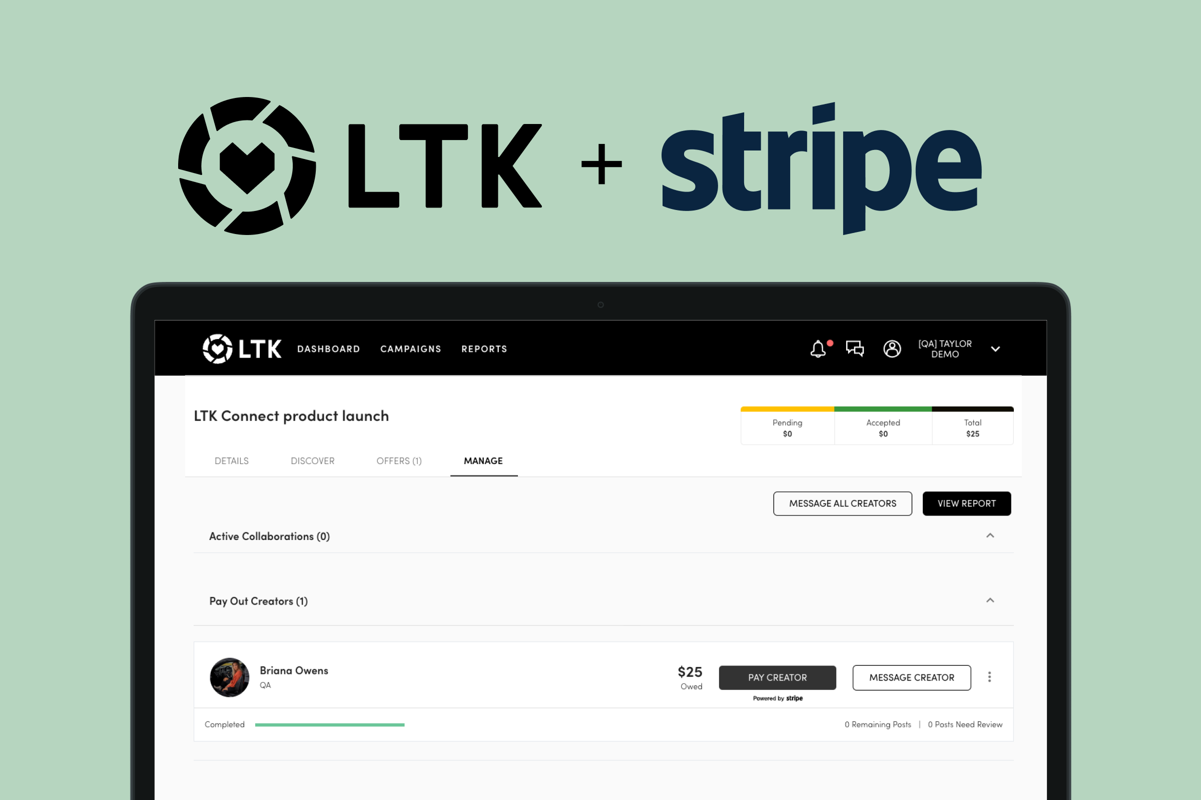 LTK and Stripe Partner to Power Instant Creator Payments